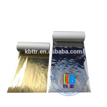 Zebra printer thermal transfer ribbon 4.33" *984' glossy shiny gold barcode printer ribbon